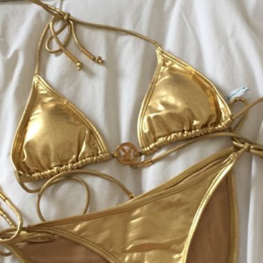 New playboy gold bikini. 🗡🕯📀